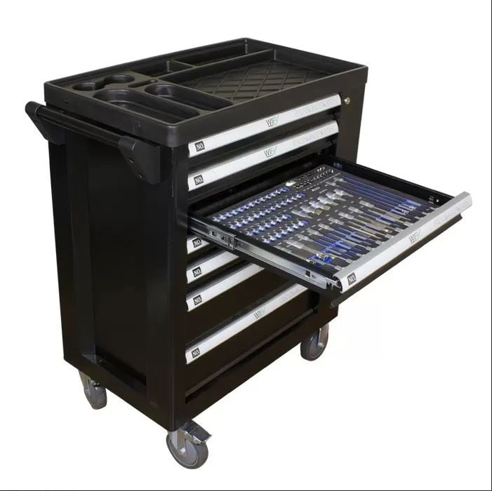 WIFY Werkzeugwagen Leer 7 Schubladen BJC Tools