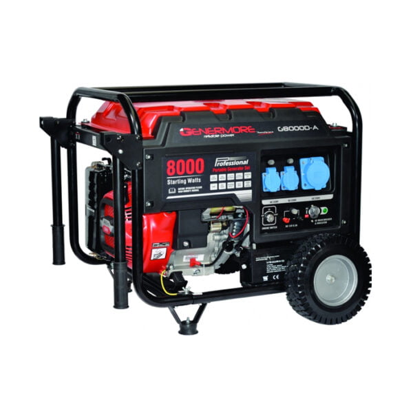 Genermore G8000DA Deluxe Benzin Generator - 8.0KVA 230V/12V 6500W