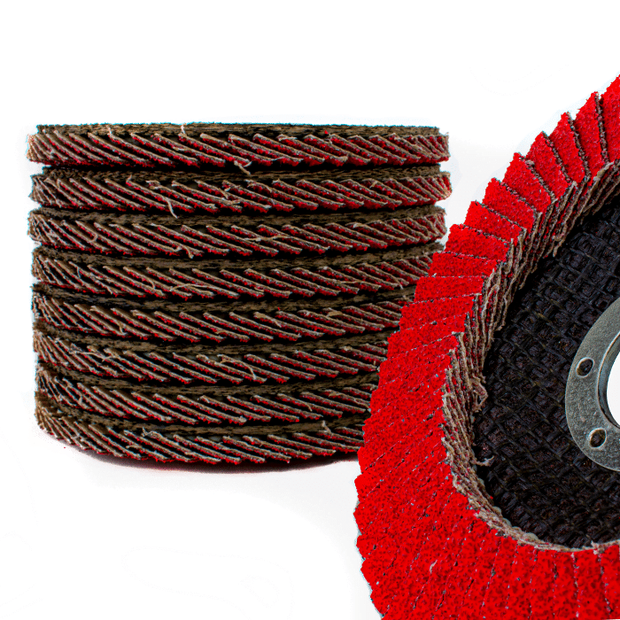 Produktbild von FastRace Fächerschleifscheibe 125mm – 10er Pack, Keramik-Hybrid 40/60, Für Stahl, VA, Titan, Alu, Elastisch
