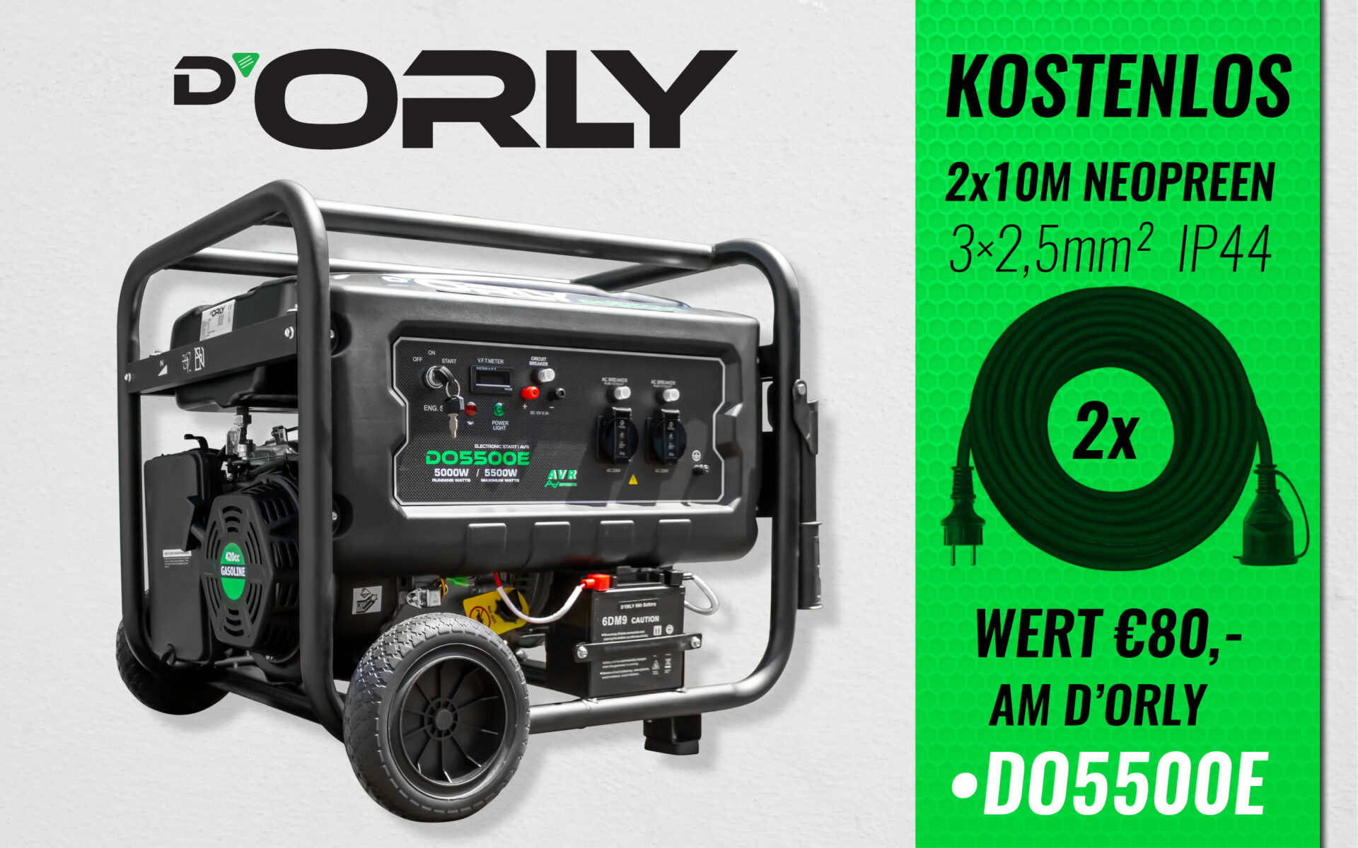 D'Orly Stromerzeuger aktion 5.5kW