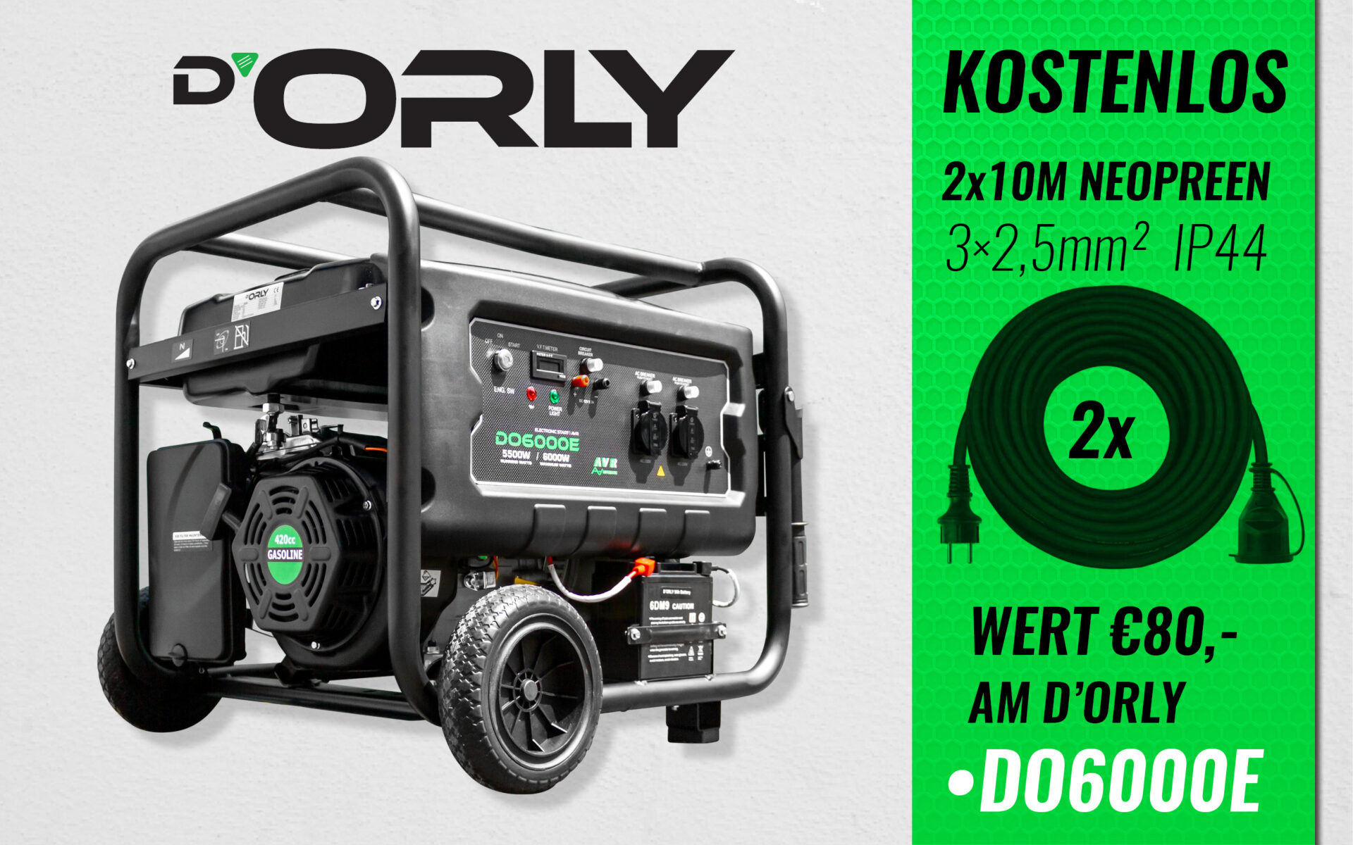 D'Orly Stromerzeuger aktion 6kW