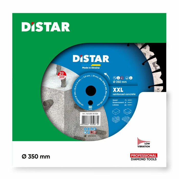 DiStar 1A1RSS Diamanttrennscheibe Nass XXL 350mm 25.4mm – Höchste Segmente im Markt