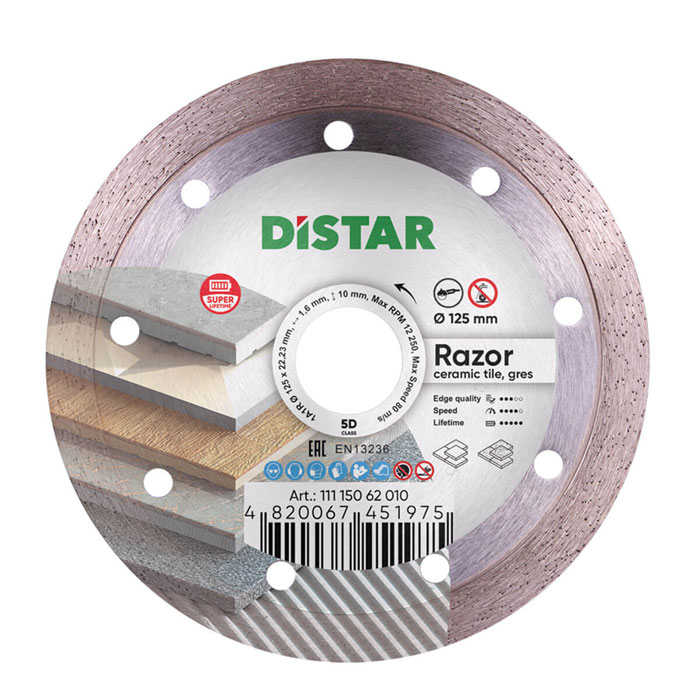 DiStar Diamantscheibe 1A1R Razor – 125/230×22,23 mm