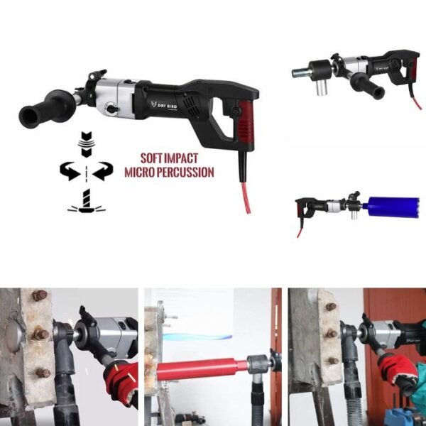 Professioneller BYCON Bau-Staubsauger AVC38-HEPA & Brushless Diamantbohrmaschine DB-132 mit 4 Bohrern. Perfekt für Klimaanlagenmonteure und Installateure.3
