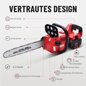 DCK Tools KDCS58181Z Akku Kettensäge 58V 45cm - BODY – Bild 6