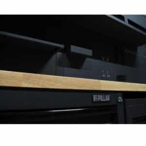 Pillar Werkstatteinrichtung Modular – Hartholz-Arbeitsplatte – Tiefe 61,5 cm – Midnight Black Design – Bild 6