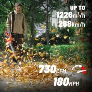 DCK Tools 58V Gartenpflege Gesamtpaket – Kombimotor + Rasenmäher + Laubbläser + Rasenkantenschneider + zusätzlicher 5.0Ah Akku – Bild 10