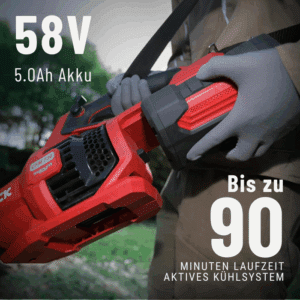 DCK Tools 58V Gartenpflege Gesamtpaket – Kombimotor + Rasenmäher + Laubbläser + Rasenkantenschneider + zusätzlicher 5.0Ah Akku – Bild 12
