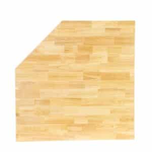 Pillar Gummibaumholz-Eck-Arbeitsplatte 860x860 mm - Tiefe Arbeitsplatte 38 mm