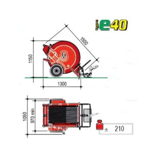 Speedy Rain E40 Bewässerungswagen 130m inkl. Sprühwagen – Elektrisch & mit Timer – Bild 13